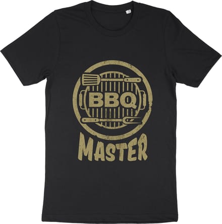 Grappig T Shirt Heren - BBQ Master - Zwart - S