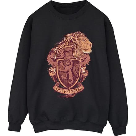 Harry Potter Dames/Dames Gryffindor Schets Crest Sweatshirt (Zwart)