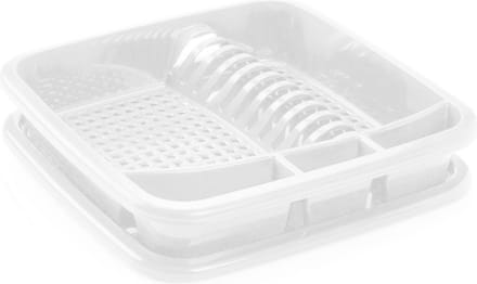 Plastic Forte Afdruiprek - met lekbak - wit - 39 x 39 cm - Afwasrek - Afdruiprekken