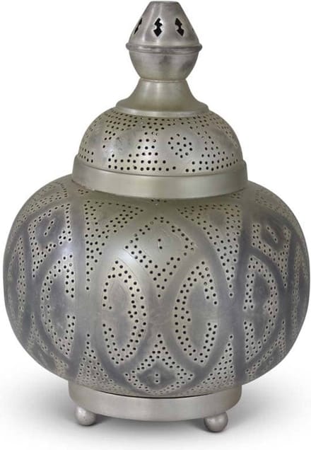 Safaary - Oosterse Tafellamp Zilver Zora Ø 23 x 31cm