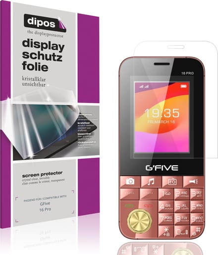 dipos – 4x Beschermfolie geschikt voor GFive 16 Pro | Krasbestendige & heldere Screenprotector Ultra-Thin