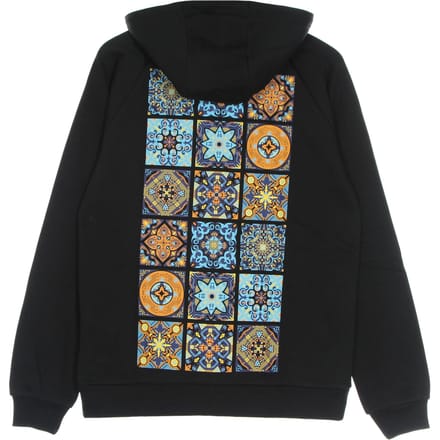 Sweatshirt met capuchon voor heren, printplaat en capuchon, zwart