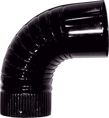 overzicht  Bocht 90° Emaille Zwart 0.5mm (90mm)
