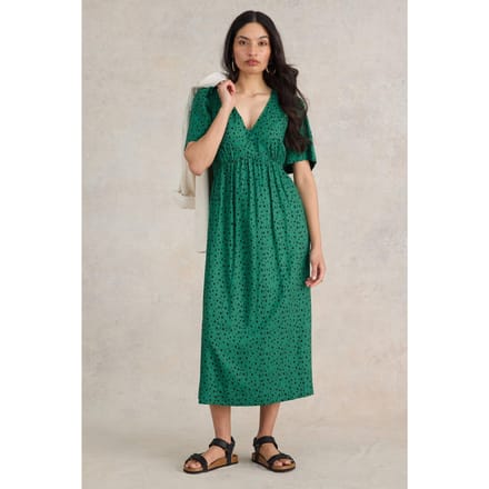 White Stuff Lucy Midi Dress Green Multi Taglia: 10 REGULAR | Abiti Midi Outlet | Donna | Verde