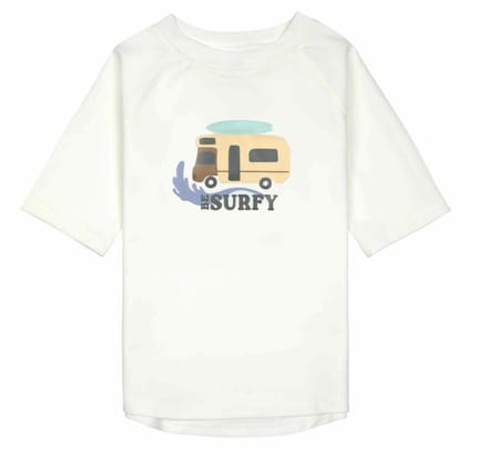 Lässig - UV - T-shirt - Surfy - Camping - Sea salt - Wit - Maat 74/80