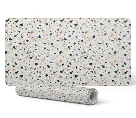 Antislip bureauonderlegger met terrazzo-patroon, klassiek patroon, 90x45 cm