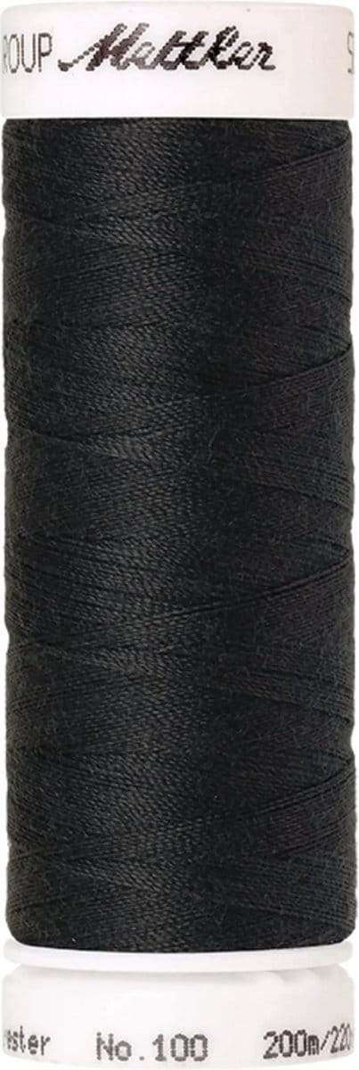 Amann Mettler Seralon Naaigaren – Charcoal (1282) – 200 m – No. 100 – 100% Polyester – Per Stuk