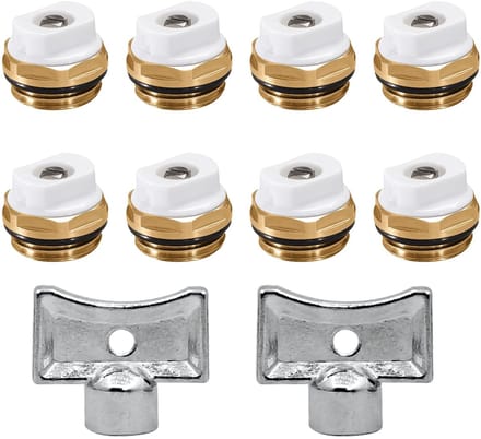 Cosensi - Set van 8 Messing Verwarmingsontluchtingsventielen