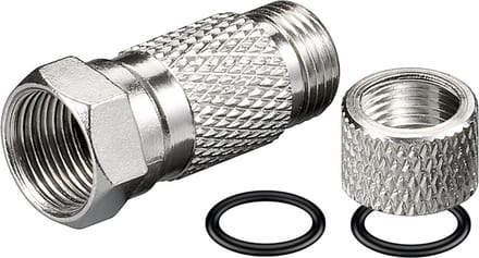 Weerbestendige schroef F-connector voor 7,5mm kabel / recht