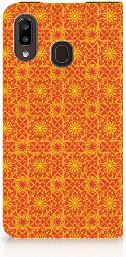 Samsung Galaxy A30 Hoesje met Magneet Batik Oranje