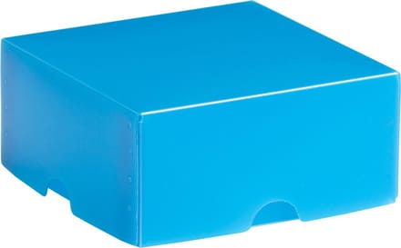 Cadeauverpakking klein vierkant, 8x8x4cm BLAUW (10 stuks)