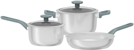 LEO 5-delige kookpotten set Bolt Ocean - Grijs - PFAS-vrij