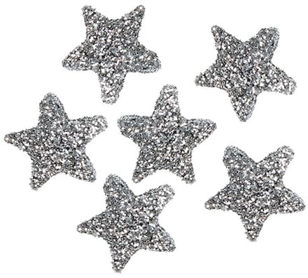 Ster Glitter 1,5cm voor het strooien van zilver 144st