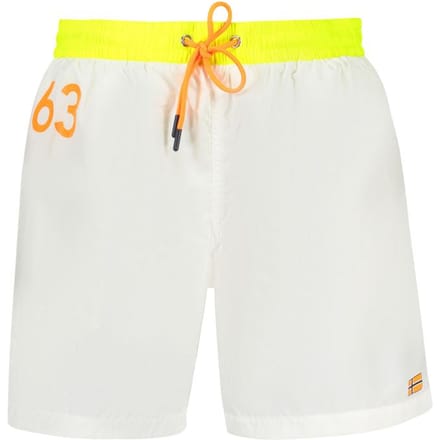 Noorwegen 1963 Bianco Poliammide Heren Zwem Boxer