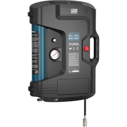 HBM wand- en draagbare compressor, 2 liter