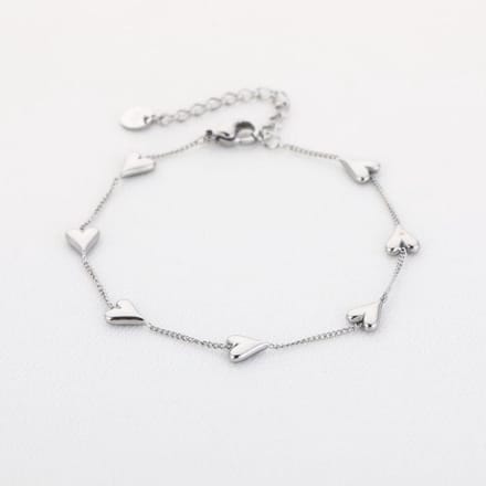 Hartjes armband Zilver