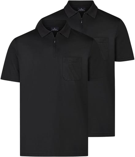 RAGMAN Heren poloshirt 2 pack Basic