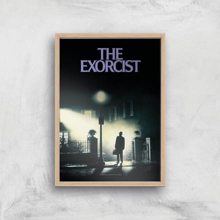 The Exorcist Giclee Art Print - A4 - Wooden Frame
