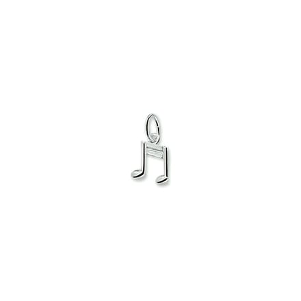 Zilver Gerhodineerde Hanger muzieknoot 1329614
