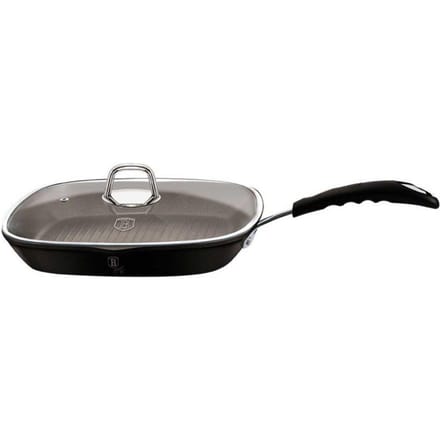 Berlinger Haus - 6130 - Grillpan - 28cm - zwart - +deksel - professioneel