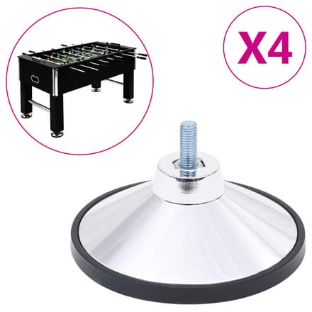 vidaXL - Voetbaltafelpoten - 4 - st - chroom - M10
