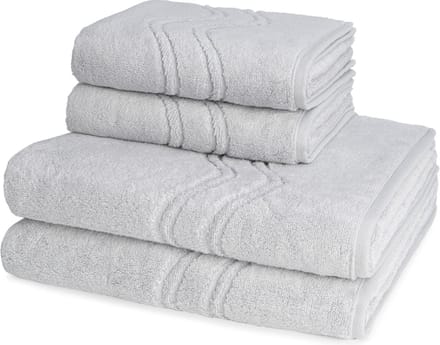 Ross Dames en Heren 2 X handdoek 2 X douchedoek - per set Cashmere feeling