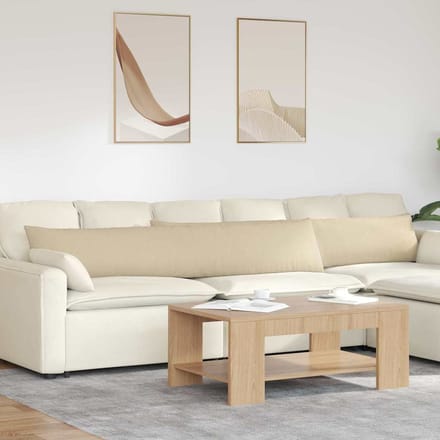 vidaXL - Zitkussens - 2 - st - Stof - Crème - 200 - x - 40 - cm