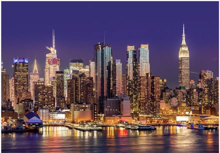 Fotobehang - NYC: Night City.