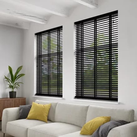 Decosol 947 Jaloezie Horizontaal Hout Mat Zwart 60x220cm