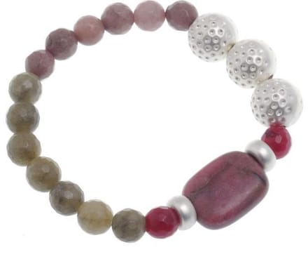 Behave - Rekarmband met natuursteen en matte kralen - boho casual