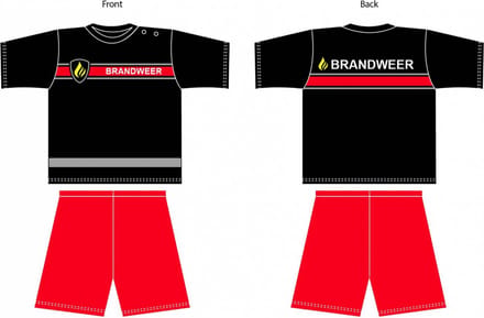 Fun2Wear - Shortama Brandweer - - Maat 80 -