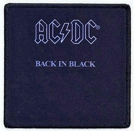 AC/DC - Back In Black Patch - Zwart