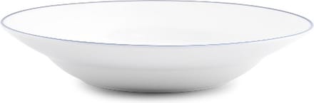 BonBistro Diep bord 23xH4cm blue rim Basic White (Set van 6)