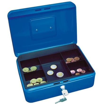 Wedo geldkoffer, ft 25 x 18 x 9 cm, blauw