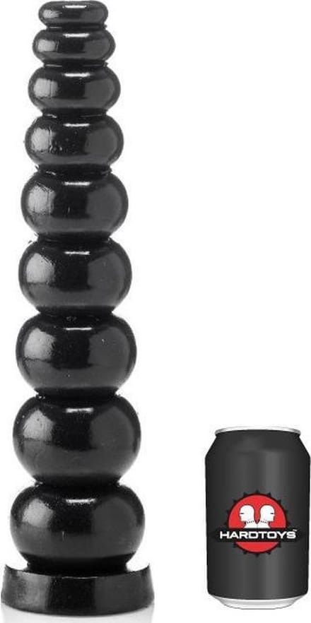 Anaal Dildo met Ribbels Zwart