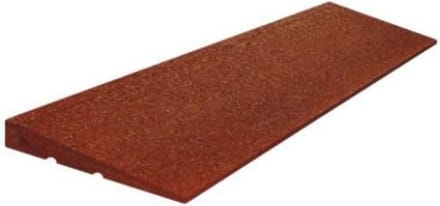 Schuin aflopende rand rubber - 75x25 cm - 45 mm dik - Rood