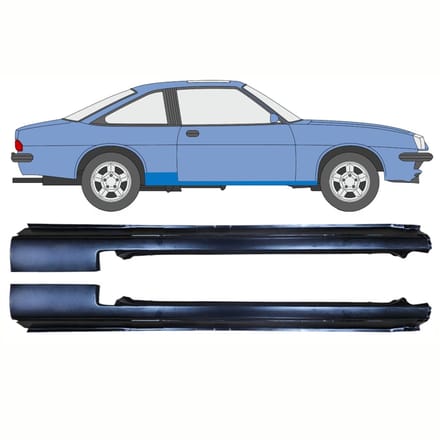 Volledige dorpel voor Opel Manta B 1975-1988 / Links + Rechts / Set