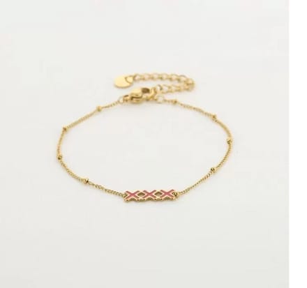 xxx Amsterdam Armband rood/goud