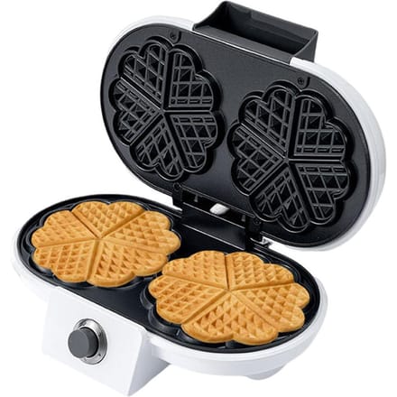 1000 W Wafelijzer voor Liefdeshartwafels Maker met Dubbele Plaat Temperatuurregeling Anti-aanbak black