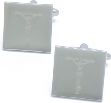Manchetknopen - Vierkant Christus Kruis Crucifix