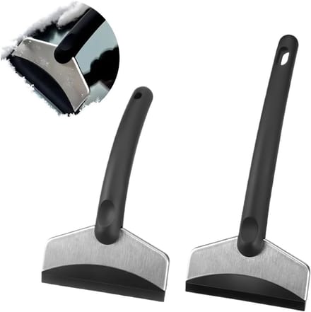 Solidchoice - 2 Stuks IJskrabbers van Roestvrij Staal voor de Auto
