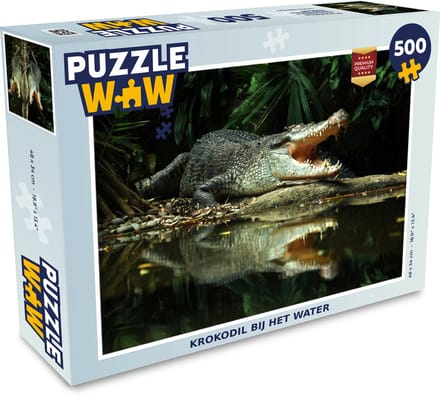 Puzzel Krokodil - Reptielen - Water - Legpuzzel - Puzzel 500 stukjes