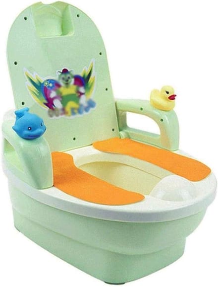 Kinder Toilet - Potty training - Zindelijkheidstraining - Verwijderbare pot - Compact ontwerp - Zilver