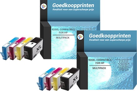 Huismerk HP 920XL inkt cartridge 2 x4 Multipack (168 ml)