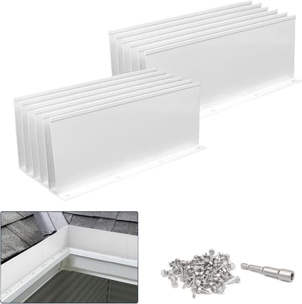 Regenafleider Dakgoot - Goot Spatscherm - Voorkom Overstroming - Universeel Ontwerp - 25 cm per stuk - Wit