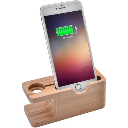 Bamboe Oplaadstation Beugel Standaard Houder Voor IOS beige