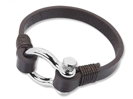 Amanto Armband Djulian Brown - Leer - 10mm - 21cm