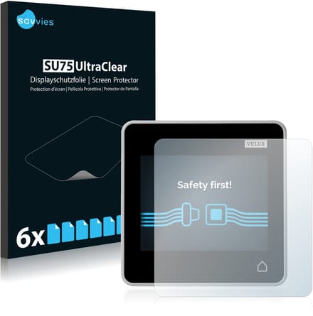 Savvies - Screenprotector voor Velux Integra Control Pad KLR 200 - Folie Beschermfolie transparant 6 Stuks