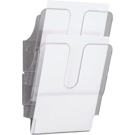 DURABLE Folderhouder voor wandmontage. Met 2 vakken voor A4 documenten.