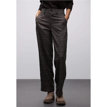 Geruite straight legs broek